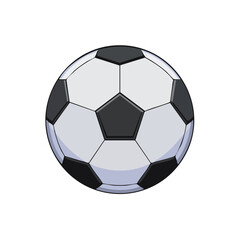 Fototapeta premium Classic Black and White Soccer Ball Icon Isolated on Black Background For Sports and Recreation Visuals Football Symbol