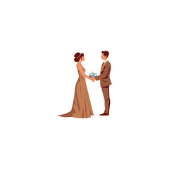 Wedding couple silhouette
