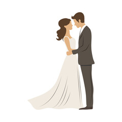 Wedding couple silhouette