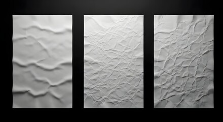 Collection of Crumpled White Paper Textures High-Resolution Images for Design Projects