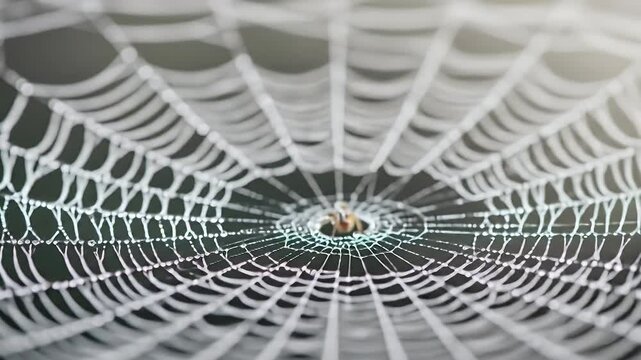 Dew-kissed spiderweb intricate design
