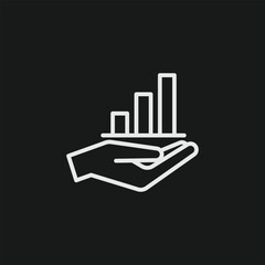 Presenting Business Growth Data and Financial Performance Report with Hand Holding Bar Chart