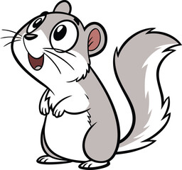 Fototapeta premium Cute Happy Cartoon Gerbil vector illustration