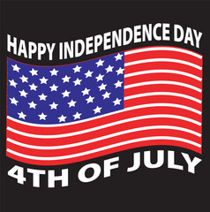 USA Independence Day t shirt design silhouette vector art illustration, 4th of July independence day badge
