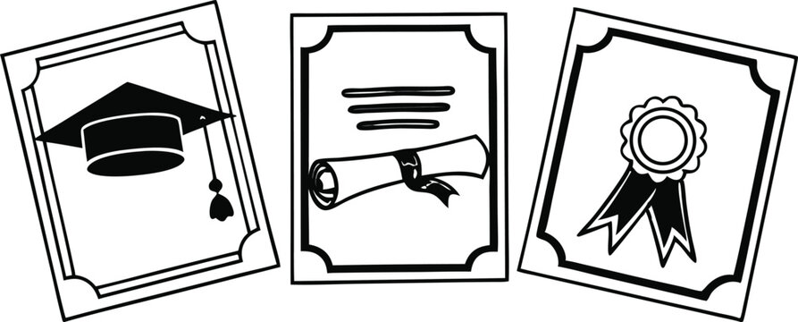 Educational Certificate Icons