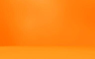 Empty orange yellow room studio for products presentation display. Summer holiday backdrop. Cosmetic, beauty and fashion showroom. Interior golden minimal mock up design backdrop. See Less