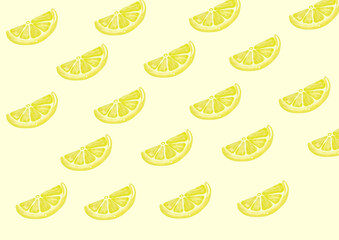 seamless background with lemons slices