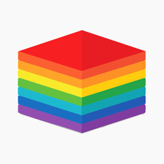 A sticky note stack in rainbow colors
