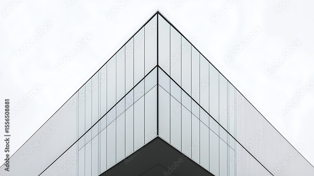 Poster abstract architectural shot showcasing angular forms. the composition features stark lines and geome