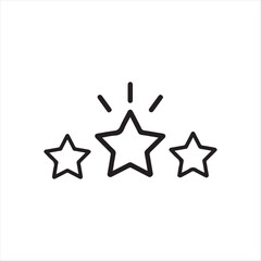 Three Stars Shining Brightly Symbolizing Excellence Achievement and Recognition for Outstanding Performance in a Particular Field or Endeavor