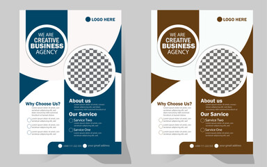 a bundle of 4 templates of different colors a4 flyer template, modern business flyer template, abstract business flyer and creative design, IT company flyer and editable vector template design,4