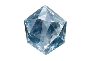 Light blue gemstone rotating on transparent background, perfect for luxury, jewelry, and elegance designs