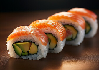 sushi and chopsticks