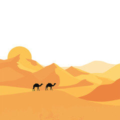 camel in the desert