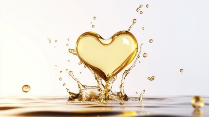 Golden heart splash