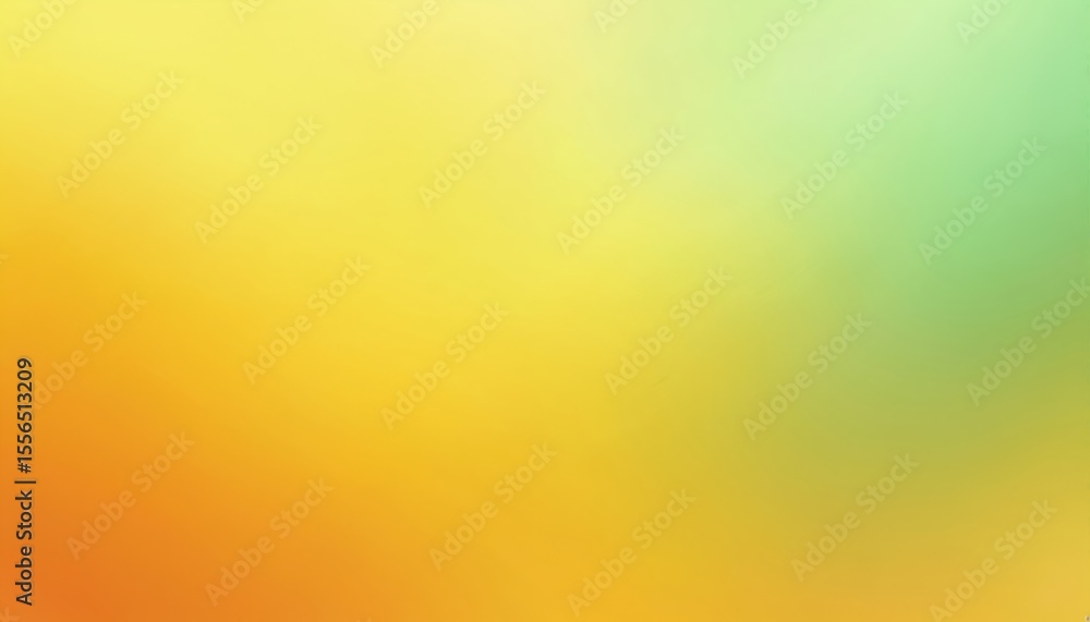 Poster Abstract gradient background. Yellow, orange, green colors mix smoothly creating soft blurred transition. Use modern backdrop, digital design. Creative graphic resource suitable web design, apps,