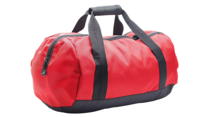 red bag for gym isolated on white background , transparent png