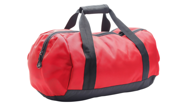 red bag for gym isolated on white background , transparent png 