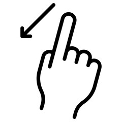 Obraz premium Diagonal Swipe Icon