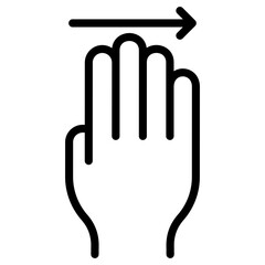 Obraz premium Swipe Right Icon