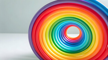 Colorful torus and rings in circular motion 3D animation