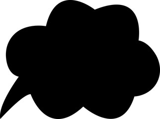 Blank empty speech bubble chat icon. Retro special offer design elements, chat emblem, black callout sign Isolated on transparent background. Vector illustration for web app.