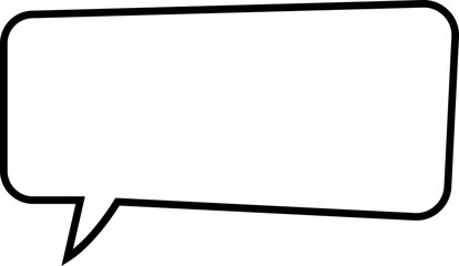 Blank empty speech bubble chat icon. Retro special offer design elements, chat emblem, black callout sign Isolated on transparent background. Vector illustration for web app.