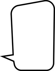 Blank empty speech bubble chat icon. Retro special offer design elements, chat emblem, black callout sign Isolated on transparent background. Vector illustration for web app.