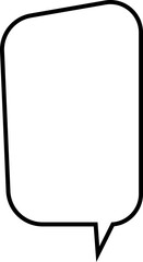 Blank empty speech bubble chat icon. Retro special offer design elements, chat emblem, black callout sign Isolated on transparent background. Vector illustration for web app.