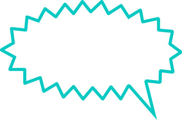 Blank empty speech bubble chat icon. Retro colorful special offer design elements, chat emblem, black callout sign Isolated on transparent background. Vector illustration for web app.