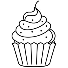 vector illustration of a cupcake