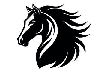 Horse Head Silhouette Vector Illustration