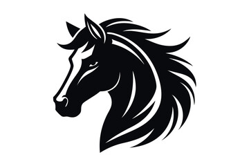 Horse Head Silhouette Vector Illustration