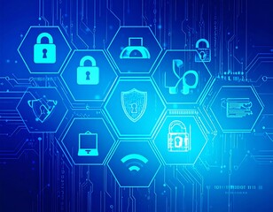 Naklejka premium Abstract digital security concept