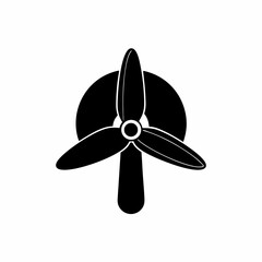 creative wind turbine icon vector silhouette illustration isolated on white background