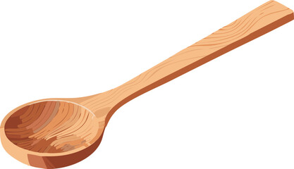 Illustration 3D isométrique d’un ustensile de cuisine naturel