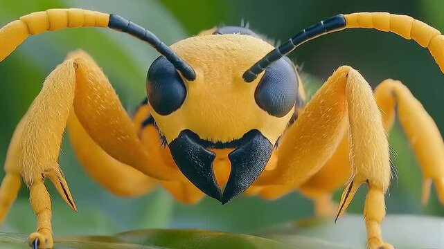 Intricate world of a yellowjacket wasp revealed in a stunning close-up shot
