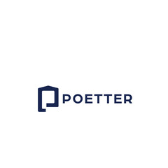 minimal p real estate logo design