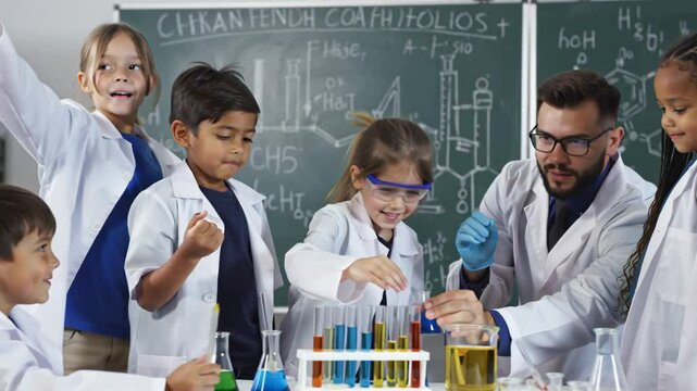 children, laboratory, education, experiment, science, chemical, classroom, equipment, learning, lesson, learn, indoor, cognition, boy, girl, test, scientist, man, person, male, study, research, scient