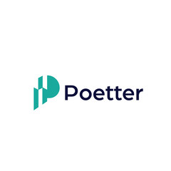 minimal p real estate logo design