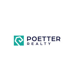 minimal p real estate logo design