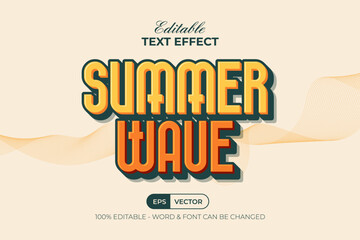 Summer Wave Editable Text Effect.
