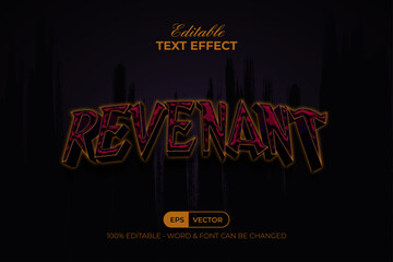 Horror Editable Text Effect.