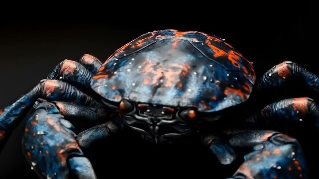 Intricate portrayal of a captivating Crab with futuristic design elements