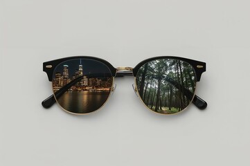 Sunglasses Showing Day and Night Views