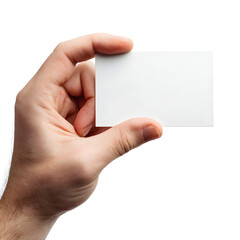Hand Holding Blank White Business Card for Custom Branding