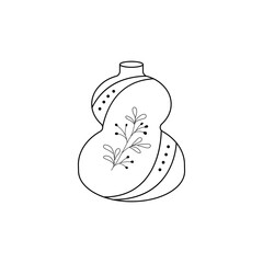 Curved Gourd Ceramic Pot Design