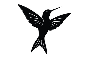 Hummingbird  silhouette vector bundle  illustration, Black Hummingbird  silhouette vector 
