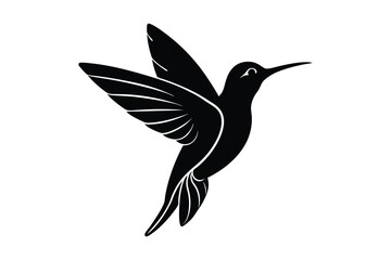 Hummingbird  silhouette vector bundle  illustration, Black Hummingbird  silhouette vector 