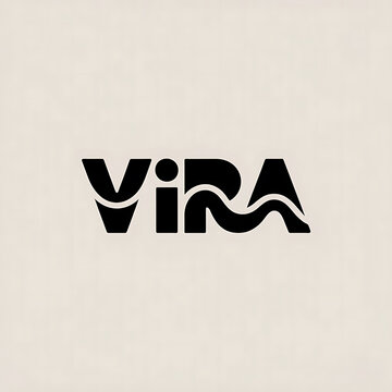 The bold Vira logo is displayed on a cream background with a modern, minimalist design.